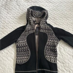 Lululemon Black and Gray Hooded full zip scuba size 6
